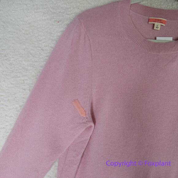 New! J. Crew *flawed* Cashmere classic-fit crewneck sweater, size L - Picture 5 of 13
